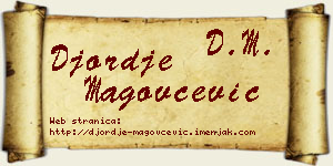 Đorđe Magovčević vizit kartica